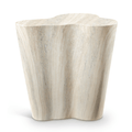 Marlena Natural Travertine Finish Concrete Indoor / Outdoor End / Side Table