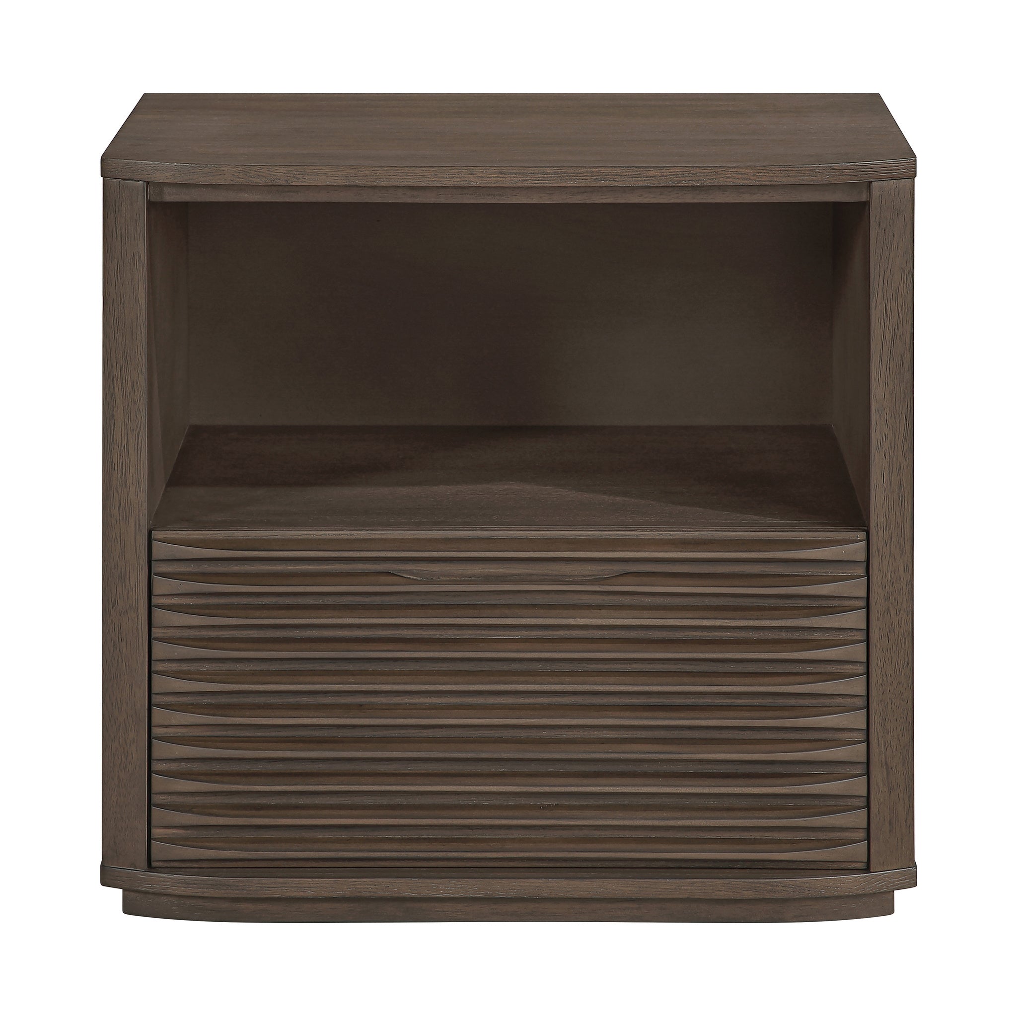 Marta 28" Oak Veneer And Solid Wood Nightstand