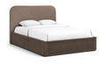 Marta Brown Interwoven Fabric Upholstered Queen Bed (3 Boxes)