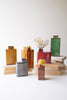 Set of 6 Painted Metal Vases