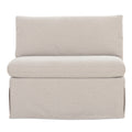 Fable Slipcover Dining Chair and Half Beige