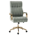Conan Leather Ergonomic Executive Office Chair in Sage