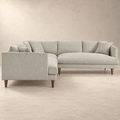 Zoya 3-Piece Ivory Down-Filled Upholstered Sectional Sofa