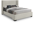 Olbia Linen Textured Fabric Upholstered King Bed (3 Boxes)