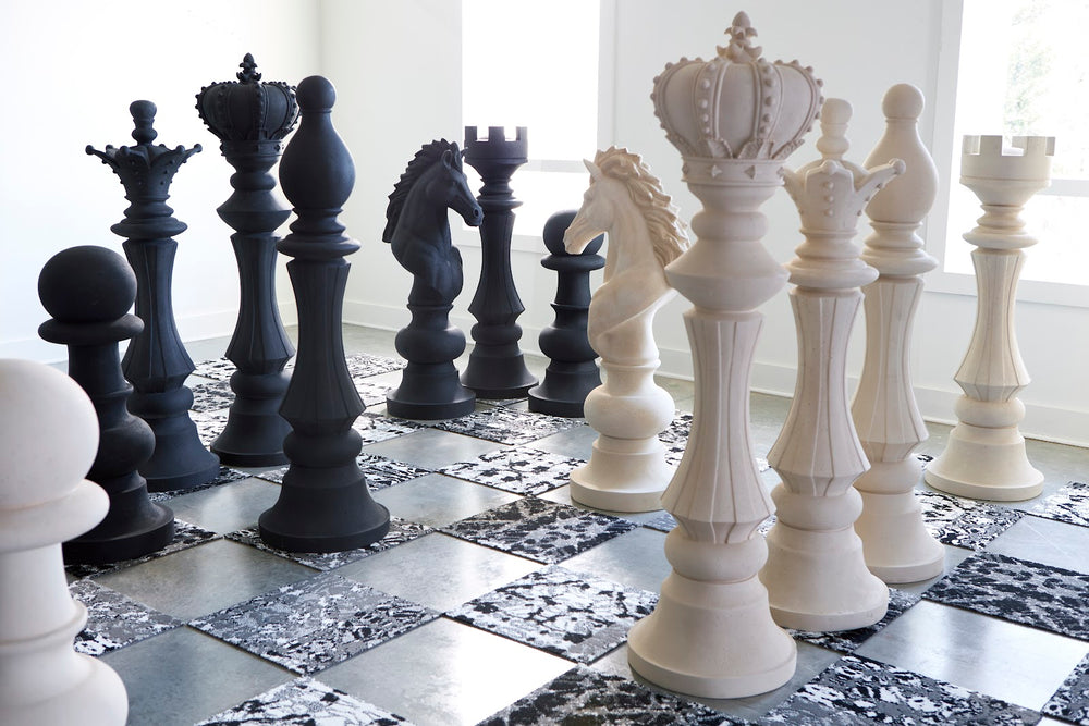 Knight Chess Sculpture – Life-Size Resin & Stone Decorative