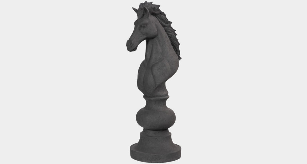 Knight Chess Sculpture – Life-Size Resin & Stone Decorative