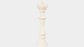 King Chess Sculpture in Cast Stone White – Life-Size Decor