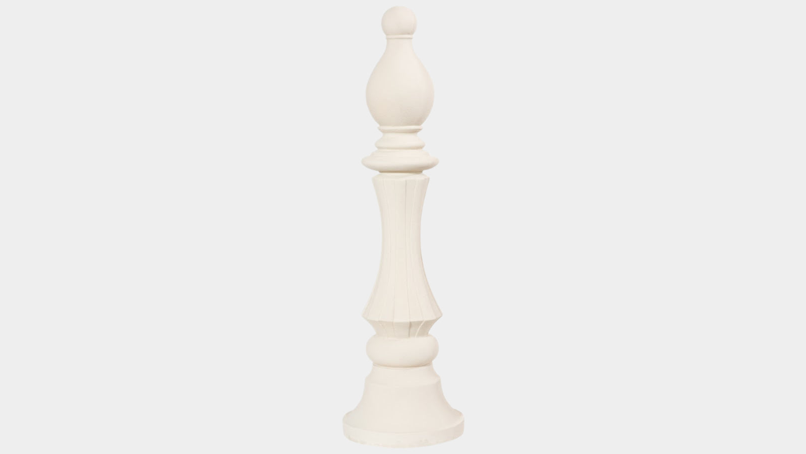Bishop Chess Sculpture – Cast Stone White Decorative Piece