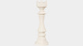 Rook Chess Sculpture in Cast Stone White – Handcrafted