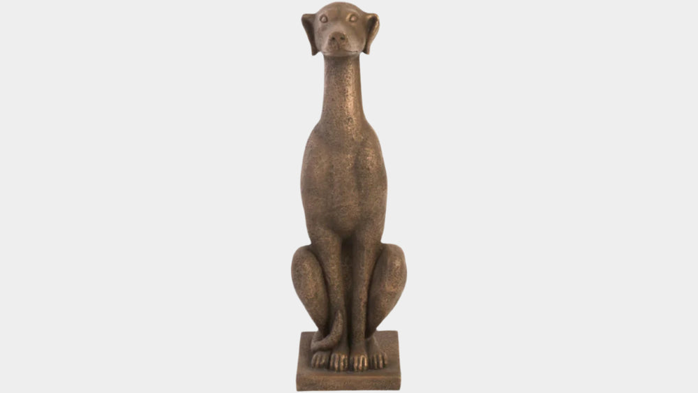 Greyhound Sculpture with Real Bronze Powder Finish