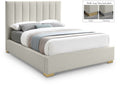 Padua Linen Textured Fabric Upholstered Full Bed