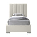 Padua Twin Linen Textured Fabric Upholstered Twin Bed