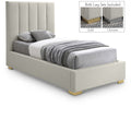 Padua Twin Linen Textured Fabric Upholstered Twin Bed