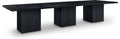 Bianca 54" Black Solid Wood and Oak Veneer Modular Dining Table - 162R