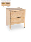 Navarre 22" White Oak Wood Nightstand