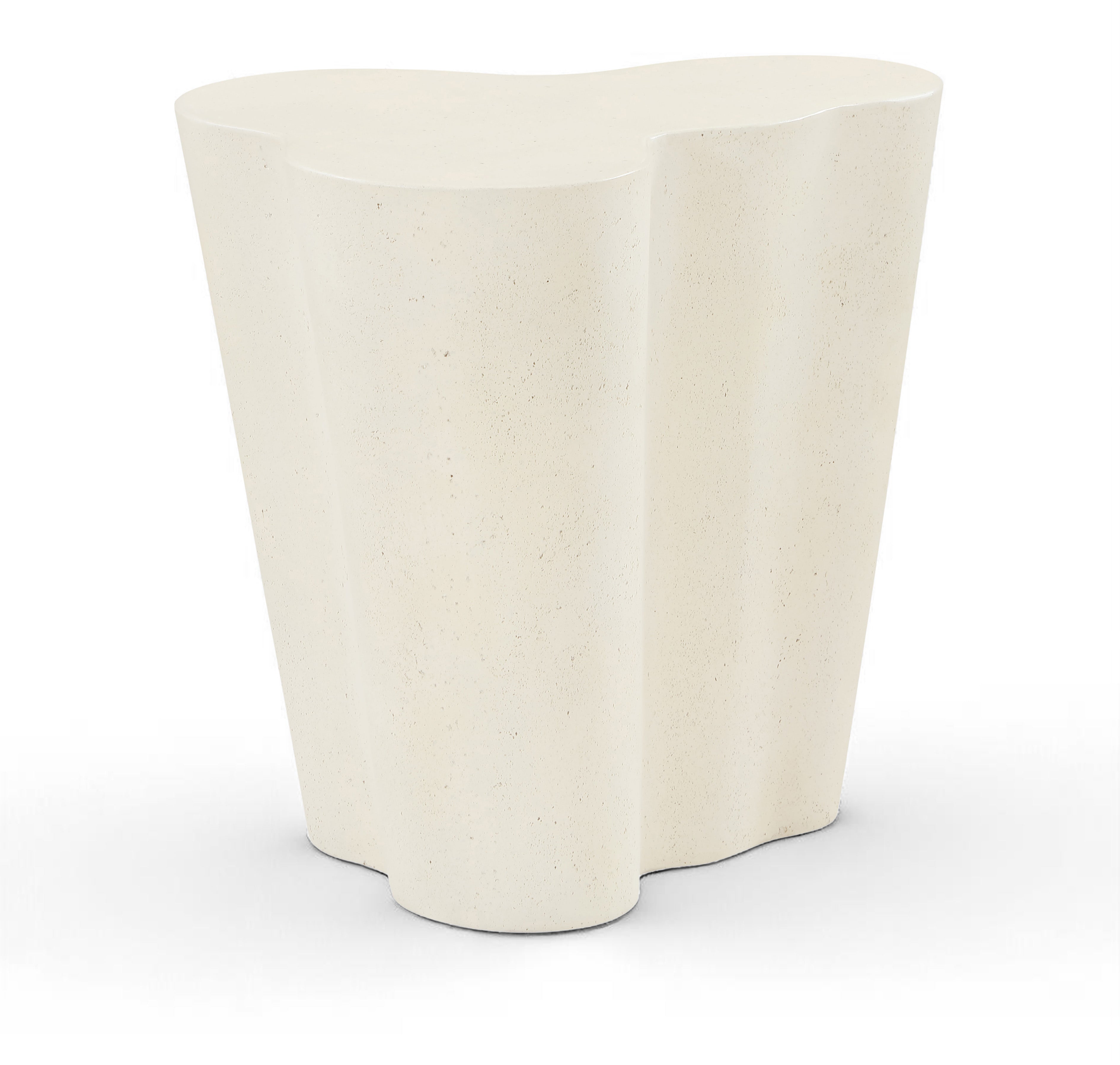 Marlena Cream Concrete And Fiberglass Indoor / Outdoor End Table