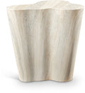 Marlena Natural Travertine Finish Concrete Indoor / Outdoor End / Side Table