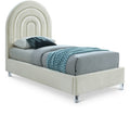 Philomena Velvet Upholstered Twin Bed