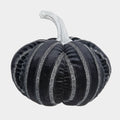 Set of 2 Striped Pumpkins – Black & White Fall Décor