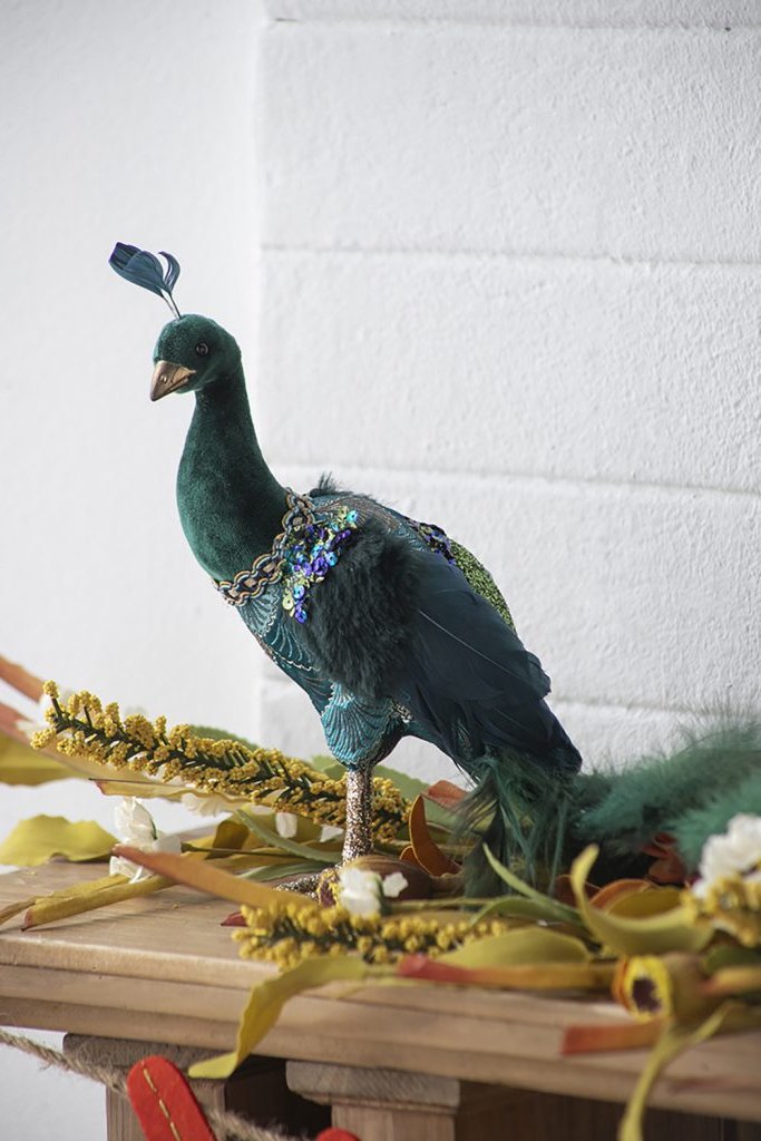 Harvest Peacock Small – Elegant Royal Holiday Décor