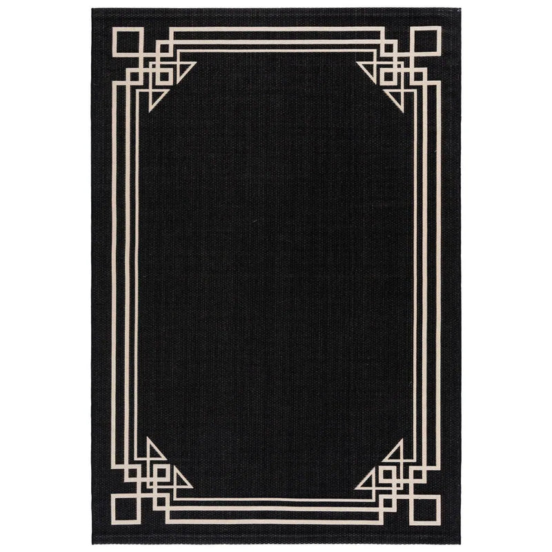 Courtyard Collection Rug in Black