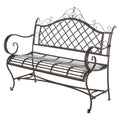 Abner Wrought Iron Garden Bench