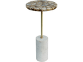 Gold Agate Brass Side Table