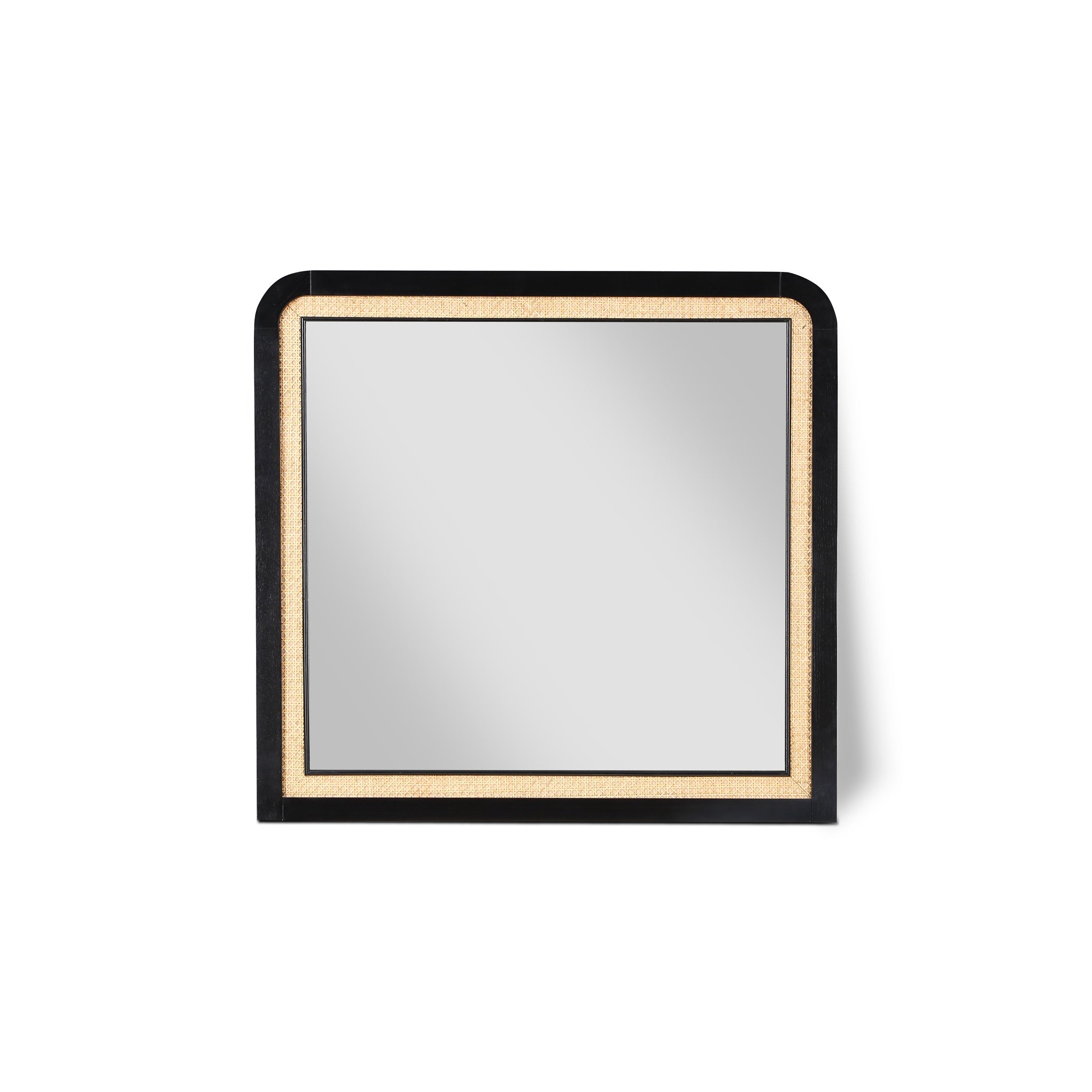 Ruthie Ash Wood And Natural Cane Frame Mirror