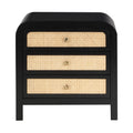 Ruthie 26" Ash Wood And Natural Cane Nightstand