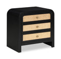 Ruthie 26" Ash Wood And Natural Cane Nightstand