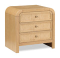 Ruthie 26" Natural Ash Wood And Natural Cane Nightstand