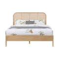 Ruthie Natural Ash Wood And Natural Cane Queen Bed (3 Boxes)