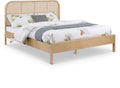 Ruthie Natural Ash Wood And Natural Cane Queen Bed (3 Boxes)