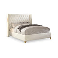 Sanna White White Bonded Leather Full Bed