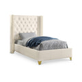 Sanna White White Bonded Leather Twin Bed