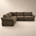 Theodore 5pc Sectional in Brown Chenille
