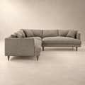 Zoya 3 Piece Down Filled Overstuffed Boucle Sectional Sofa