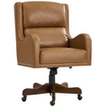Viv Leather Executive Task Chair in Brown