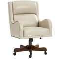 Viv Leather Executive Task Chair in Beige