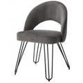 Jora Set of 2 Retro Dining Chair in Grey