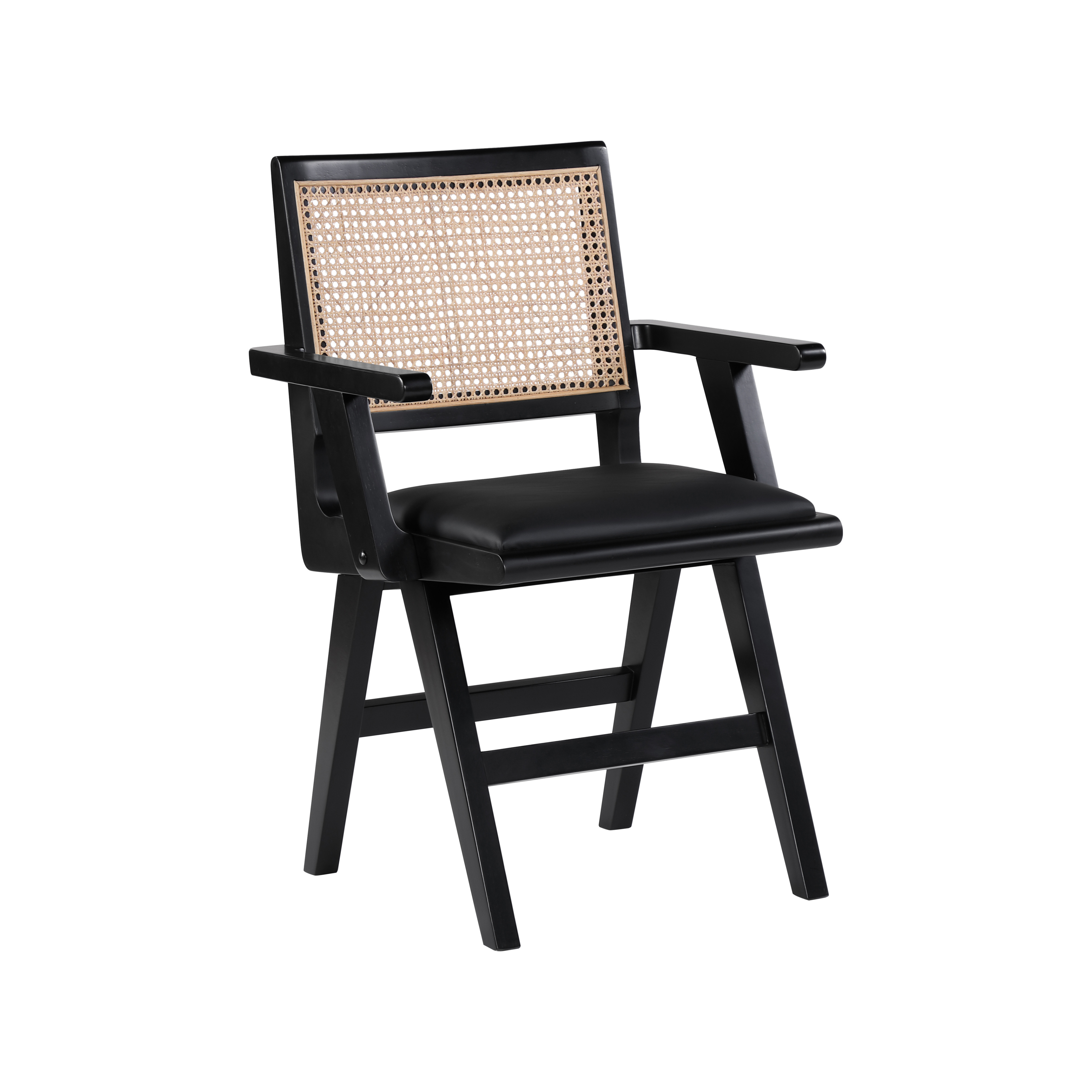Abbeville Vegan Leather Upholstered Dining Arm Chair