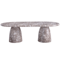 Cosenza Marble Finish Indoor / Outdoor Concrete Dining Table in Brown