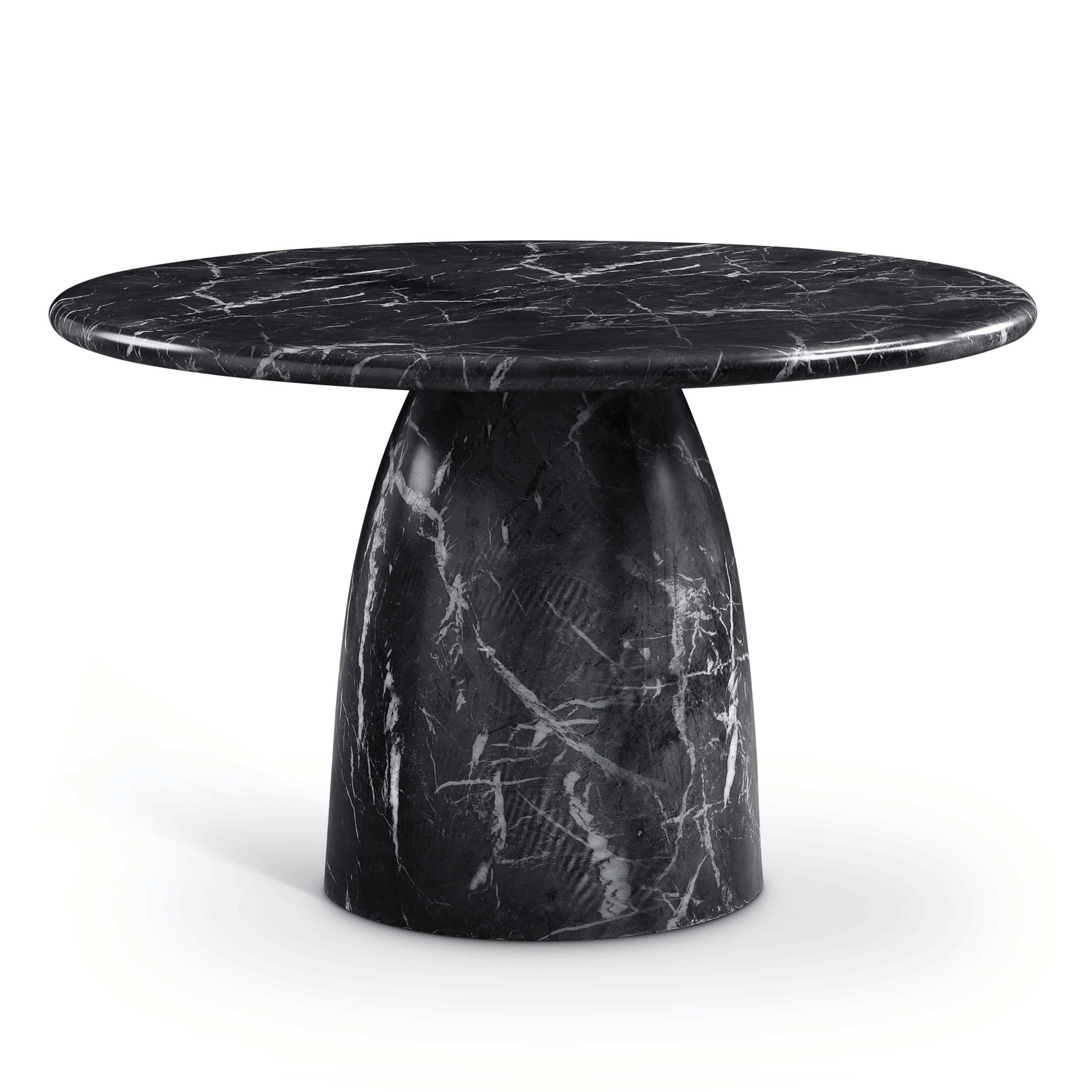 Cosenza Marble Finish Indoor / Outdoor Concrete Dining Table in Black