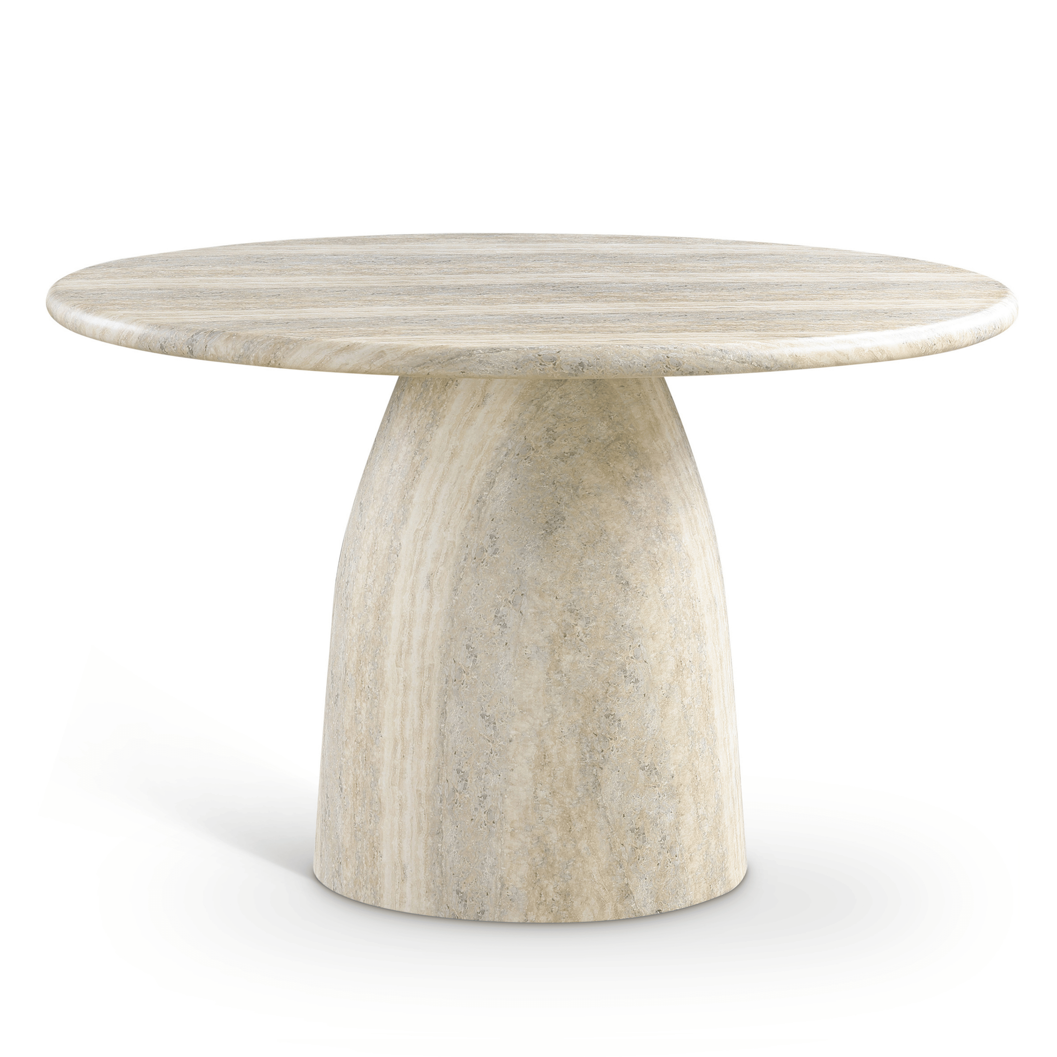 Cosenza Travertine Finish Indoor / Outdoor Concrete Dining Table in Beige