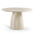 Cosenza Travertine Finish Indoor / Outdoor Concrete Dining Table in Beige