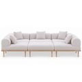 Julietta 106.5" Resilient Water Resistant Fabric Upholstered 6pc. Outdoor Patio Modular Sectional