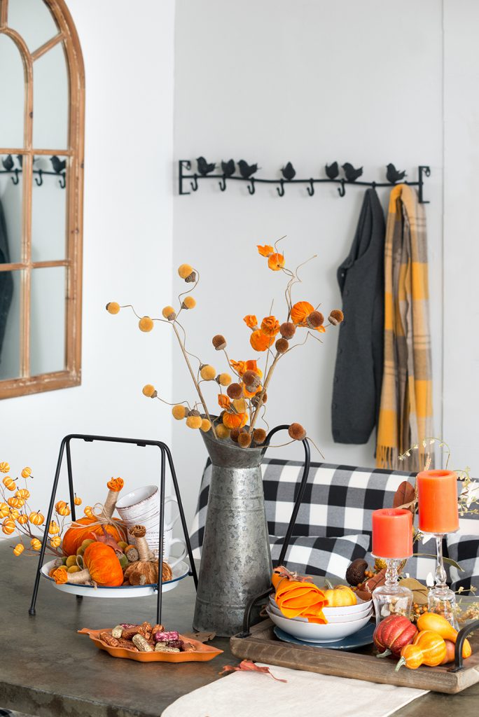 Bundle of 4 Yellow Acorn Spray – Fall Autumn Décor