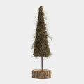 Furry 16" Pine Tree Tabletop Decor with Rustic Log Base