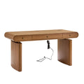 Laura Electric Adjustable Office Desk in Acorn
