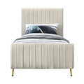 Yulia Velvet Upholstered Twin Bed